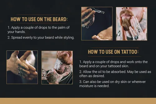Miniatura 6 de Woody's Aceite de tatuaje y barba para hombres, aceite de barba para hombre, hidratante hidratante facial para cabello y piel, mejora el crecimiento