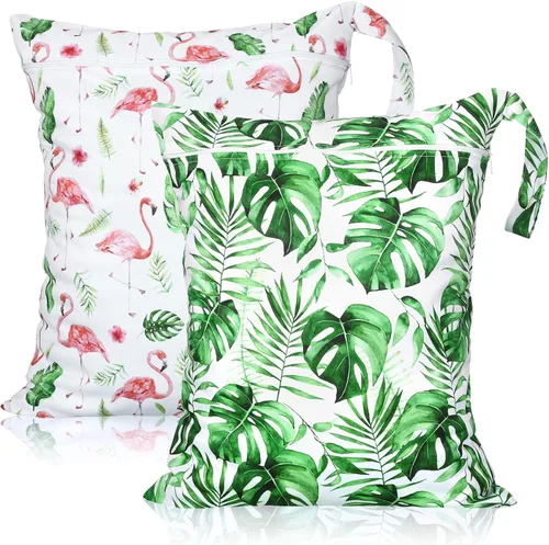 Shappy 2 piezas bolsas grandes de viaje para lavandería, lavables, impermeables, para ropa húmeda y seca, bolsa grande para ropa sucia, baño y