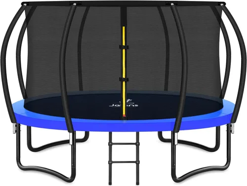 Miniatura 13 de JELENS Trampolín de 8 pies, 10 pies, 12 pies, 14 pies, 15 pies, 16 pies, trampolines recreativos con red de cierre, trampolines antioxidantes