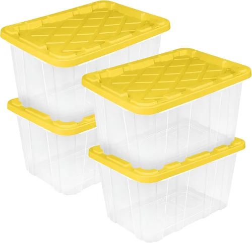 Miniatura 13 de Sterilite Paquete de 6 contenedores industriales, contenedores de almacenamiento de plástico con tapas, 17 galones, contenedores organizadores