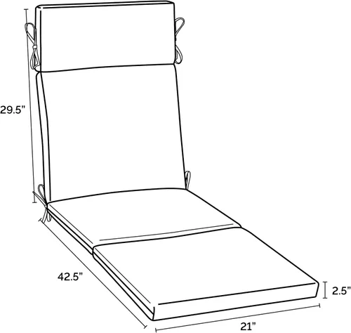 Miniatura 4 de ARDEN - Cojín para tumbona para exteriores, 21 x 72 pulgadas, resistente a la intemperie, a la lluvia y a la decoloración, para tumbona Aqua Leala