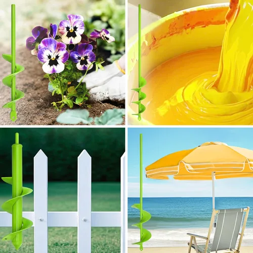 Miniatura 7 de TCBWFY Paquete de 4 brocas de taladro en espiral para jardín – Acero resistente de alta durabilidad, resistente a la corrosión – Perfecto