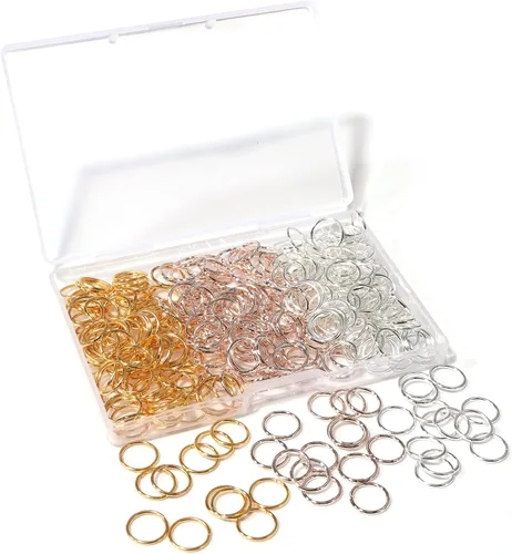 Miniatura 27 de 1600 piezas de anillos abiertos de plata para hacer joyas, juego de anillos de plata bañada en plata para joyería