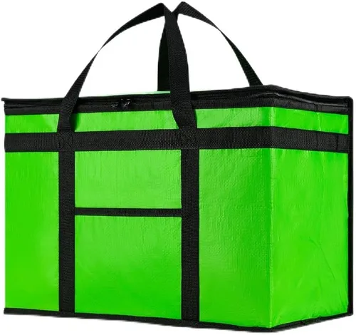Miniatura 36 de Bolsa de enfriador XXL aislada y calentador de alimentos de NZ home para entrega y compras de comestibles con cremallera superior, color rojo