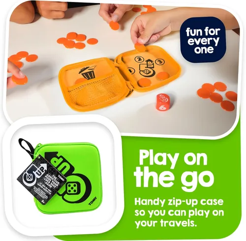 Miniatura 5 de TOMY Games 5 UP - Juego de dados The Push Your Luck para niños y adultos, juegos familiares y rellenos de calcetines para niños, dados de ritmo
