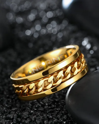 Miniatura 53 de King Ring 8mm Spinner Ring – Fidget Ring for Men & Women – Designed in USA