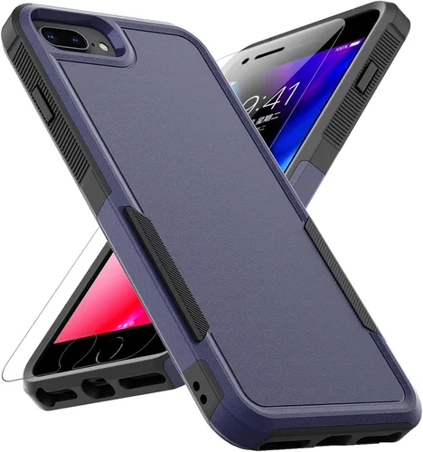 Miniatura 10 de MDCN Funda para iPhone 8 Plus, iPhone 7 Plus: funda protectora de doble capa resistente para teléfono celular, a prueba de golpes, resistente