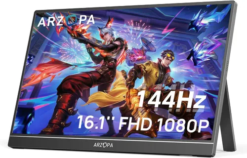 Miniatura 11 de ARZOPA – Monitor portátil 16 pulgadas 2.5K 2560 x 1600 QHD IPS, 123% sRGB, soporte integrado USB-C y HDMI, cuidado visual, segunda pantalla