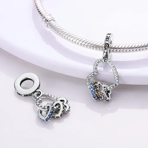 Miniatura 3 de MULA - Dijes de plata de ley 925 para pulseras y collares, dijes de bolso, cuentas, gato, tortuga, regalo de joyería para mujeres y niñas