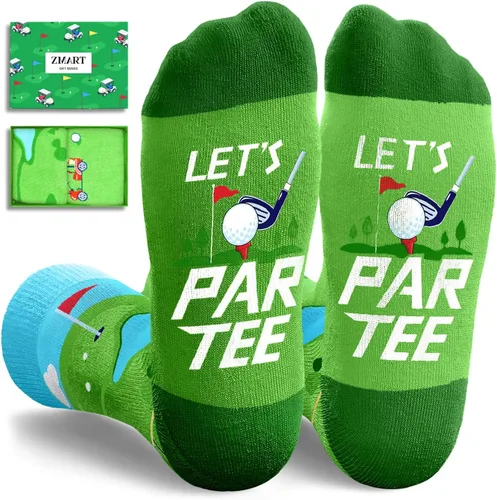 Zmart Calcetines divertidos para hombres y mujeres, regalos para amantes del golf, caza, pesca, calcetines de Navidad