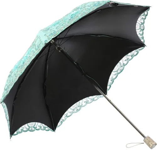 Miniatura 5 de Sombrilla de encaje bordado doble cubierta anti-UV SunRainSnow plegable paraguas