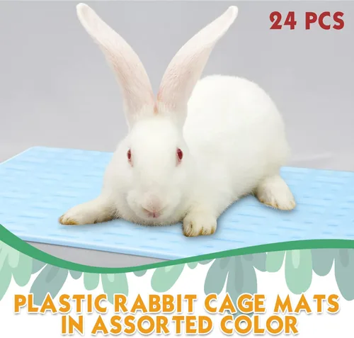 Miniatura 6 de BBTO 24 alfombrillas de plástico para jaula de conejo, almohadillas duraderas para patas de conejo, almohadillas de animales pequeños, alfombrilla