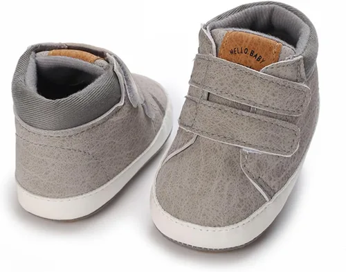 Miniatura 31 de COSANKIM Zapatos deportivos para bebé niño y niña, zapatos de tobillo altos, antideslizantes, suela suave, zapatos de cuna para niños pequeños