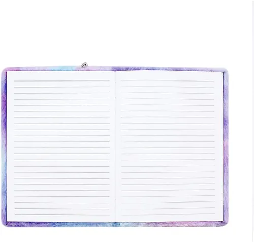 Miniatura 19 de Cuaderno de felpa difusa con bonito diario de oso de dibujos animados para niños y niñas para escribir dibujos (A5, 160 páginas rayadas)