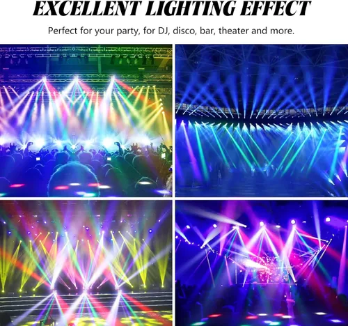 Miniatura 3 de 8x15W Spider Moving Head Light LED RGBW 4in1 Luz de escenario portátil, haz de fiesta estroboscópico DJ Iluminación DMX 512 y activado por sonido