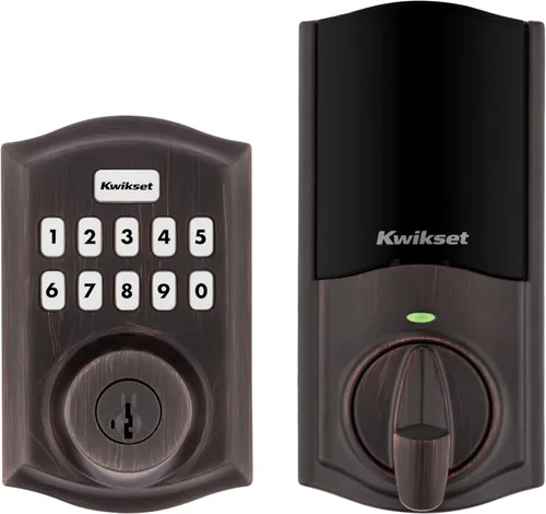 Miniatura 16 de Kwikset HomeConnect 620 Z-Wave con teclado inteligente de largo alcance, cerradura sin llave conveniente, códigos de usuario personalizables, Bronce