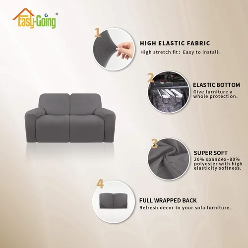 Miniatura 2 de Easy-Going Funda para sofá biplaza reclinable, paquetes de funda para sofá reclinable
