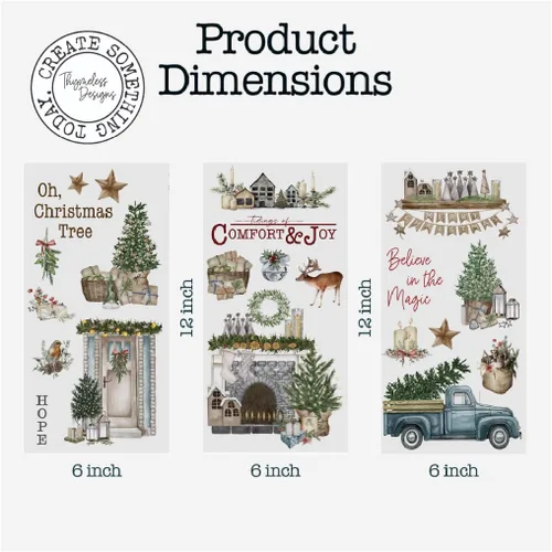 Miniatura 3 de Transferencias Frot-On para Manualidades y Muebles 3 Hojas de Diseño 15 cm x 30 cm Transferencias para Decoración del Hogar Decalcomanías