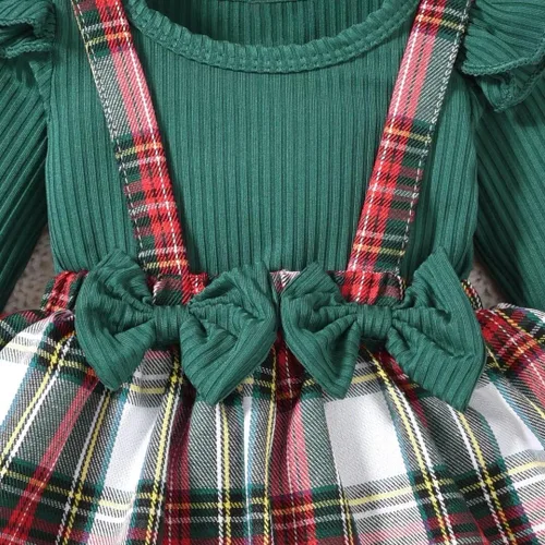 Miniatura 14 de Unutiylo Ropa de bebé recién nacida prematura con tirantes, traje de otoño e invierno, traje de manga larga con volantes