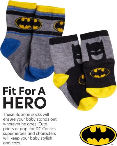 Miniatura 3 de DC Comics Baby Boys and Girls Socks - 12 Pack Batman, Wonder Woman, Superman, Justice League, Super Girl Socks (0-24M)