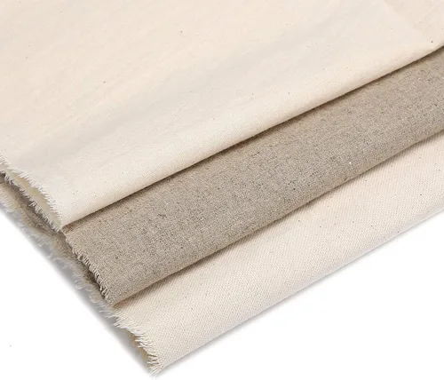 Miniatura 4 de Tela de mezcla de lino 100% algodón, calicó y algodón para manualidades, pintura, retazos, ropa y tapicería ligera. Fibras naturales Neotrim