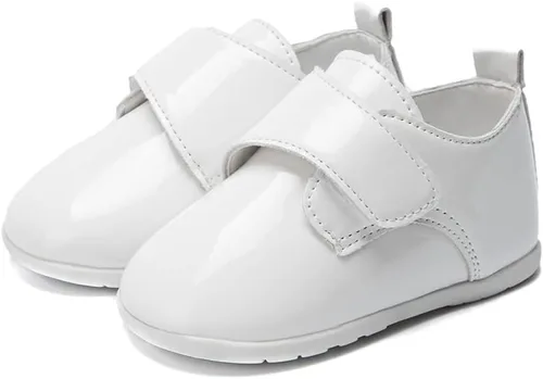 Babelvit Mocasines Oxford para bebés y niñas, zapatos con cordones, zapatos para caminar primero, mocasines de piel sintética, suela de goma suave,
