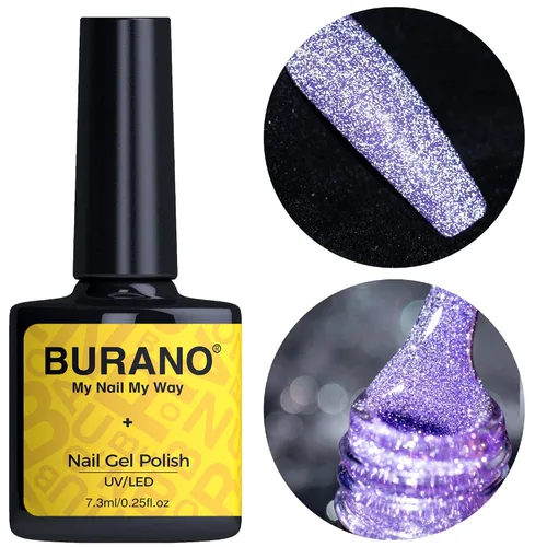 Miniatura 9 de BURANO Esmalte de uñas de gel reflectante, 0.2 fl oz, esmalte de gel reflectante con purpurina de diamante, esmalte de gel de color brillante