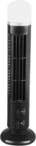 Miniatura 5 de Ventilador de torre sin aspas, ventilador de escritorio vertical USB para estudiantes, oficina en casa, ventiladores de torre (negro)