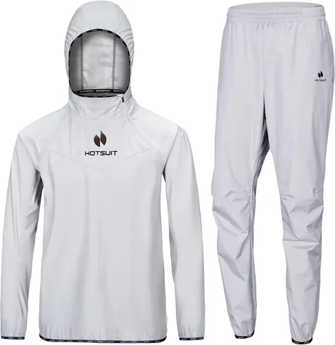 Miniatura 21 de HOTSUIT Traje de sauna para hombre, chaqueta de sauna, pantalón, gimnasio, entrenamiento, trajes de sudor