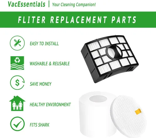 Miniatura 5 de NV752 AZ1501 AZ1002 Filtros para Shark Rotator Lift-Away Filtro de vacío Piezas de repuesto NV650 NV651 NV750 NV751 NV752 NV753C NV765 NV830 NV831
