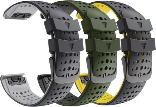 NotoCity Correa de reloj de silicona de 0.866 in para Garmin Fenix 6, banda de ajuste rápido de 0.866 in para Fenix 8/8 Pro 1.850 in/Fenix 7/Fenix