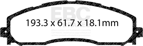 Miniatura 2 de EBC Frenos DP63016 Greenstuff 6000 Pastilla de freno intermedia para camiones y SUV