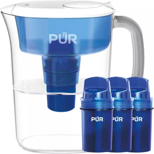 Miniatura 11 de PUR Jarra con filtro de agua de 7 tazas, más limpia, agua de gran sabor, apta para lavavajillas, potente, filtración más rápida, diseño de tapa