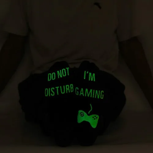 Miniatura 5 de Calcetines para videojuegos, Do Not Disturb I'm Gaming, calcetines de juegos para adolescentes y niños gamer con calcetines brillantes para hombres