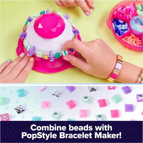 Miniatura 5 de Cool Maker, PopStyle - Paquete de expansión para hacer pulseras, más de 50 cuentas de gemas, hace 3 (el embalaje puede variar), juguetes para niños