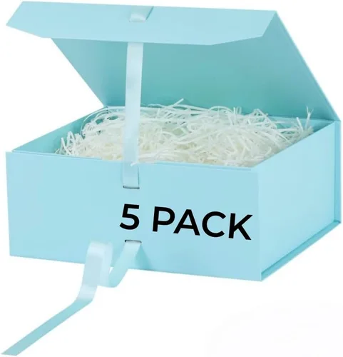 Miniatura 40 de GoooodGift Caja de regalo grande azul, 1 paquete de 13.5 x 11 x 5.3 pulgadas, caja de regalo de lujo para regalos con tapa de cierre magnético