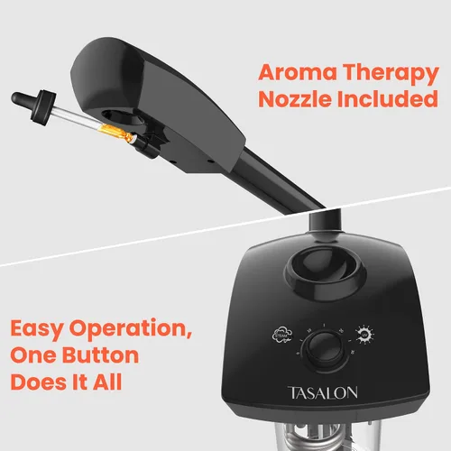 Miniatura 3 de TASALON Vaporizador facial iónico, vaporizador facial de ozono caliente para cara, vaporizador esteticista para salón de belleza y spa, vaporizador