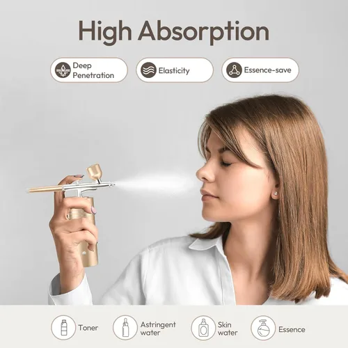 Miniatura 6 de Kit de Aerógrafo con Compresor 30PSI Aerógrafo Portátil Recargable de Mano Inalámbrico para Uñas, Arte, Pintura, Decoración de Pasteles, Galletas