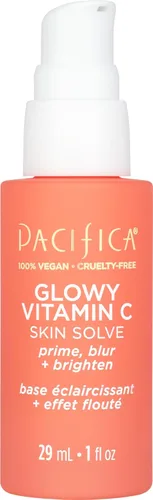 Pacifica Glowy Vitamin C Skin Solve Primer – Suero facial iluminador con vitamina C, ciruela Kakadu y escualano, hidrata y alumbra, vegano y libre