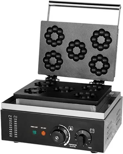 Miniatura 14 de Máquina de gofres comercial, máquina eléctrica antiadherente de 1550 W con revestimiento de teflón, horneador de gofres ajustable de 122-572 ℉