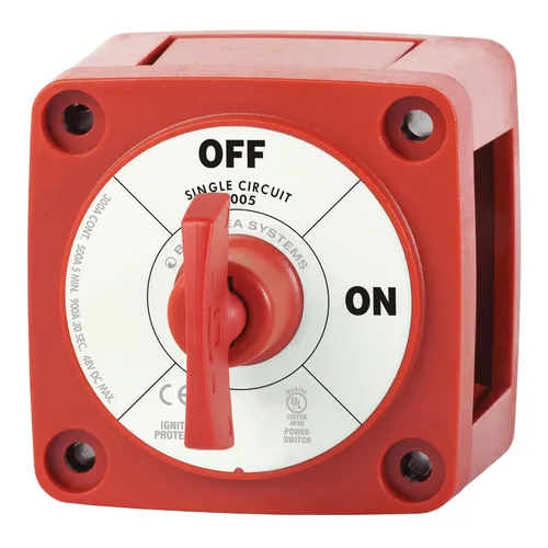 Miniatura 13 de Blue Sea Systems 6006 interruptor aislador de batería serie m ON/OFF con llave de bloqueo, rojo