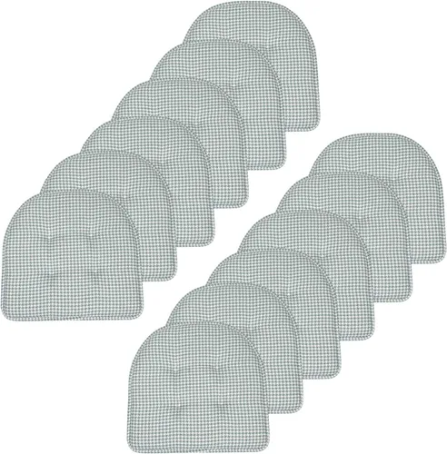Miniatura 46 de Sweet Home Collection - Cojín de espuma viscoelástica para silla con capitoné, antideslizante, parte trasera de goma, en forma de U, 17 x 16 Piel