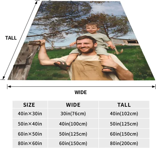 Miniatura 2 de Manta personalizada de franela, añade tu manta personalizada con foto, texto y imagen, para cumpleaños de adultos, Navidad, Halloween, Día