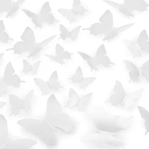 Miniatura 15 de Zulay Home Decoración de pared de mariposa 3D, 24 piezas con 3 tamaños diferentes, decoraciones extraíbles para habitación, cumpleaños, fiestas