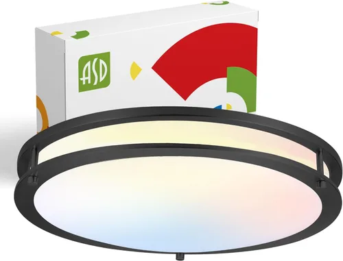 Miniatura 19 de ASD Lámpara LED de techo de montaje empotrado de 18 pulgadas, interruptor de 28 W, 100-277 V, 2750 lúmenes, 3000 K/4000 K/5000 K, regulable, Níquel