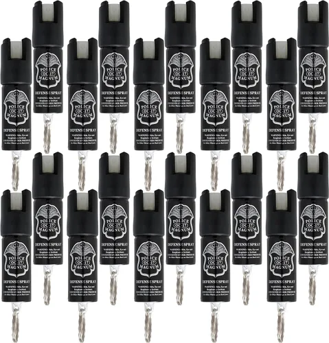 POLICE MAGNUM Mini spray de pimienta a granel, protección máxima resistencia al calor, fabricado en los Estados Unidos, llaveros de bloqueo