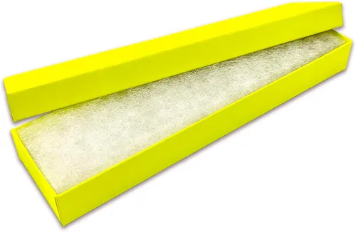 Miniatura 15 de TheDisplayGuys - Paquete de 25 Cajas de Regalo de Papel Cartón Kraft #82/Estuches para Joyas con Relleno de Algodón y Tapa - Lámina Dorada