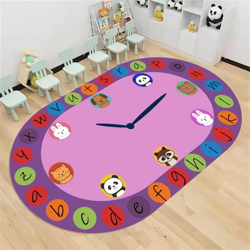 Miniatura 15 de Alfombras de área para niños, 3 x 4 pies, educativas y divertidas con alfabeto ABC, alfombra de aprendizaje temprano para actividades