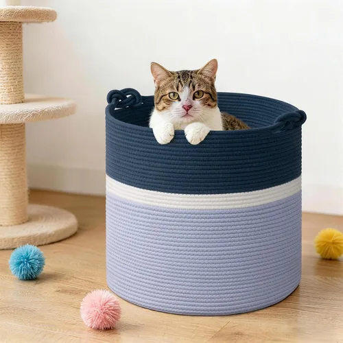 Miniatura 7 de Goodpick Canasta de Almacenamiento de Juguetes de 17"x16" para Niños, Decoración del Hogar Sala de Estar, Canasta de Regalos para Bebé Varón