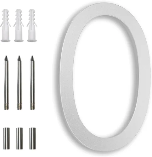 Miniatura 8 de Números Reflectantes de 8 Pulgadas para Dirección en Casa, Números de Casa Modernos de Metal Negro para Dirección en la Calle, Números de Casa
